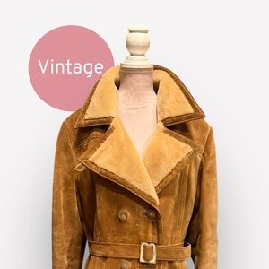 Vintage Tan Suede Women's Coat